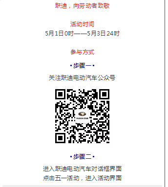躍迪五一紅包大派送，同志們，上啊！